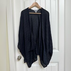 Calvin Klein Black Knit Poncho Shawl Cardigan. O/S